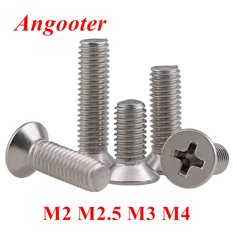 M2 M2.5 M3 M4 304 Stainless steel Phillips Cross Recessed Flat Head Screws Countersunk Head Electrinic small KM Screws
M2 M2.5 M3 M4 304 Stainless steel Phillips Cross Recessed Flat Head Screws Countersunk Head Electrinic small KM Screws