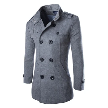 Autumn Long Wool Coat Men Fashion Turn-down Collar Wool Blend Double Breasted Pea Coat Jacket Men Overcoats Jacket
Autumn Long Wool Coat Men Fashion Turn-down Collar Wool Blend Double Breasted Pea Coat Jacket Men Overcoats Jacket