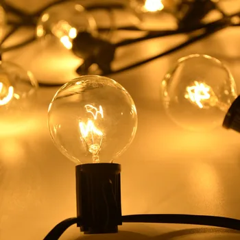 25Ft Holiday Patio String Light With G40 Glass Vintage Edison Bulbs Fairy Christmas light Decorative Outdoor Backyard Garland
25Ft Holiday Patio String Light With G40 Glass Vintage Edison Bulbs Fairy Christmas light Decorative Outdoor Backyard Garland
