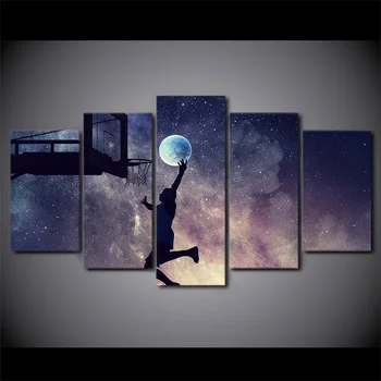 5 Panel HD Printed Moon Basketball Player Wall Art Pictures Home Decor Canvas Painting Tableau Decoration Murale Salon Modern
5 Panel HD Printed Moon Basketball Player Wall Art Pictures Home Decor Canvas Painting Tableau Decoration Murale Salon Modern