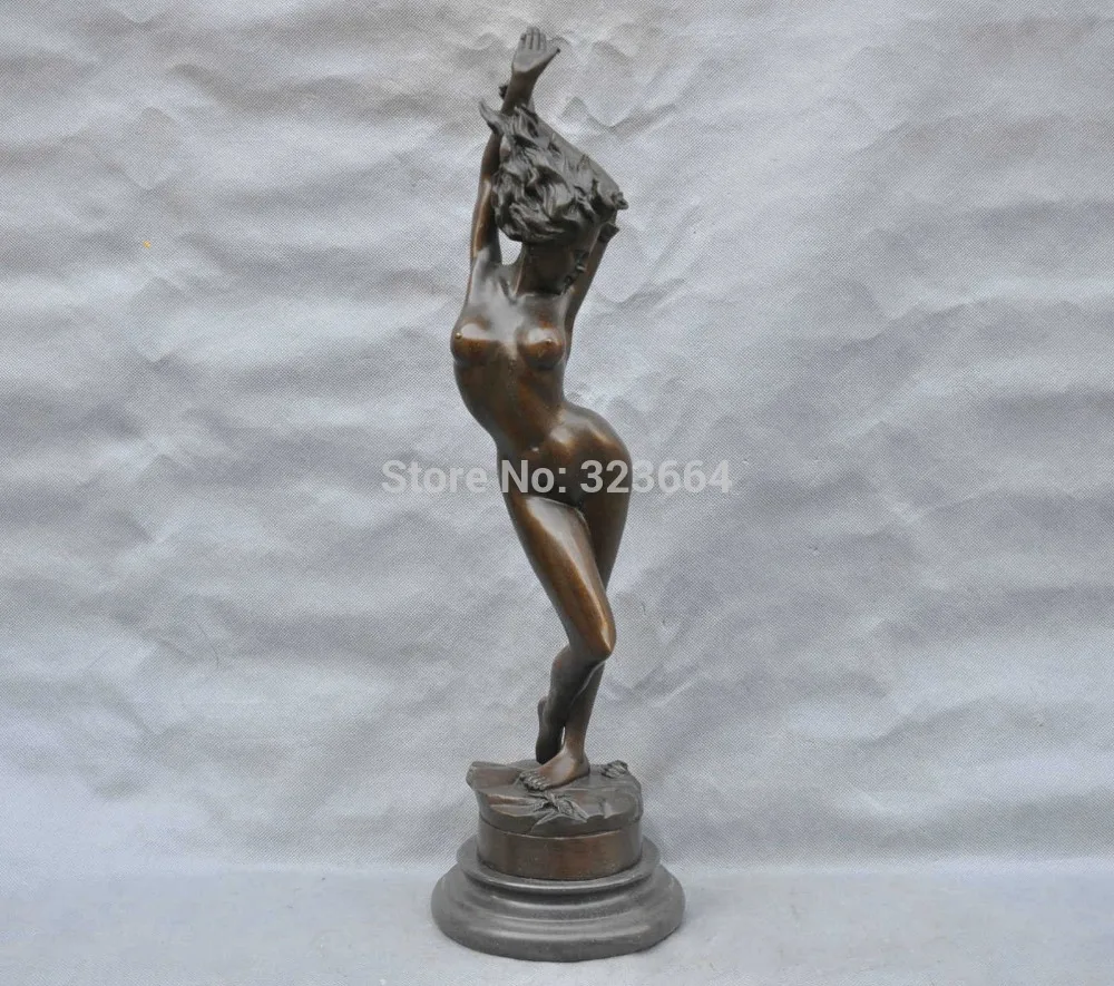 20" Bronze Striptease Girl Naked Female Women Sexy Wonderful Sculpture Statue 
20" Bronze Striptease Girl Naked Female Women Sexy Wonderful Sculpture Statue