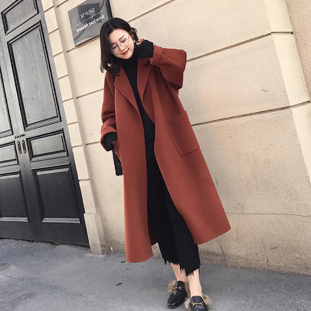 2019 New Women Woolen Coat Winter Warm Coat Faux Wool Warm Slim Jacket Long Overcoat Abrigos De Lana Mujer Invierno 2019
2019 New Women Woolen Coat Winter Warm Coat Faux Wool Warm Slim Jacket Long Overcoat Abrigos De Lana Mujer Invierno 2019