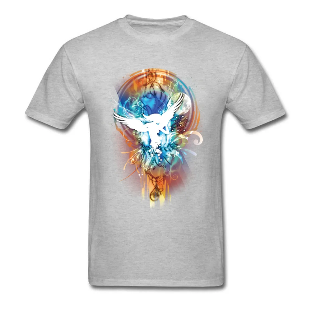 Angels Men New Arrival Design Tees O-Neck Mother Day 100% Cotton Fabric T Shirt Casual Short Sleeve Tee Shirts Angels grey