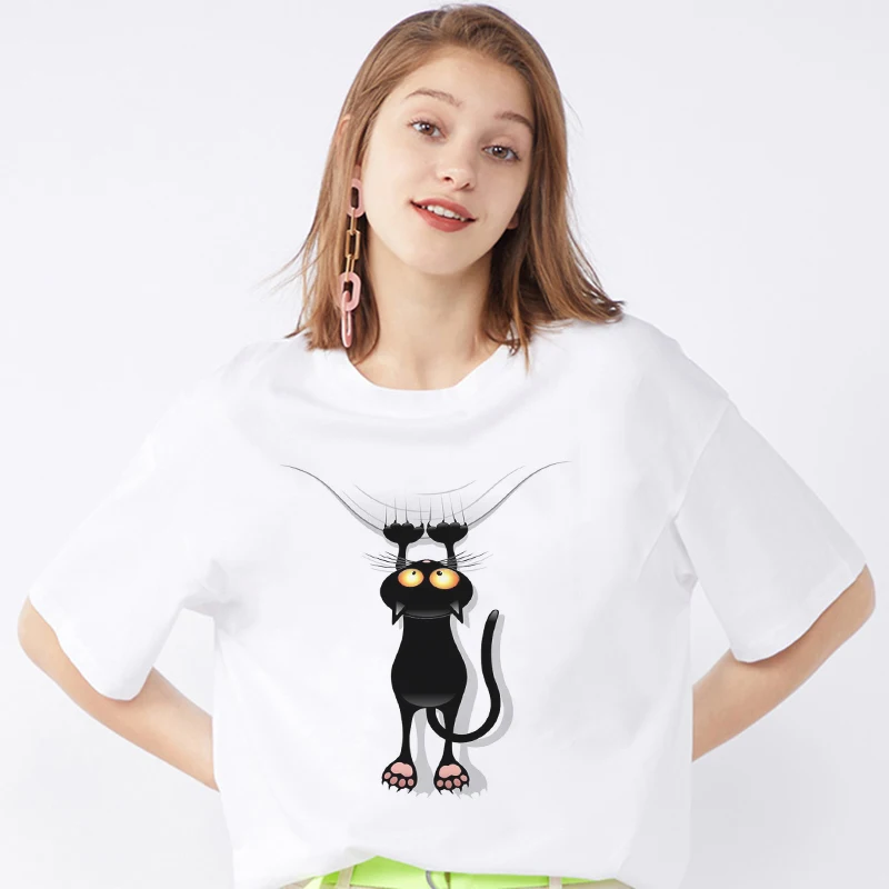 Women Casual Cat Print Kawaii Harajuku Tops Shirt Blusas Mujer De Moda 2019 Women Blusa Feminina
Women Casual Cat Print Kawaii Harajuku Tops Shirt Blusas Mujer De Moda 2019 Women Blusa Feminina