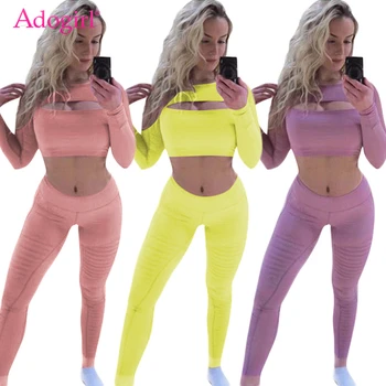 Adogirl Solid Mesh Patchwork Women Tracksuit Casual Two Piece Set Hollow Out Long Sleeve T-shirt Crop Top + Fitness Pants Outfit
Adogirl Solid Mesh Patchwork Women Tracksuit Casual Two Piece Set Hollow Out Long Sleeve T-shirt Crop Top + Fitness Pants Outfit
