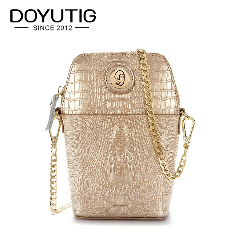 DOYUTIG Luxury Mini Crocodile Pattern Leather Shoulder Bags For Women Genuine Leather Cross-body Bags For Shopping Handbags F674
DOYUTIG Luxury Mini Crocodile Pattern Leather Shoulder Bags For Women Genuine Leather Cross-body Bags For Shopping Handbags F674