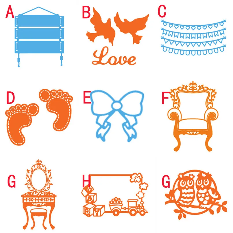 New Metal Cutting Dies Chair Bow Footprint Stencils DIY Scrapbooking Album Paper Card Wholesales Free Shipping N
New Metal Cutting Dies Chair Bow Footprint Stencils DIY Scrapbooking Album Paper Card Wholesales Free Shipping N
