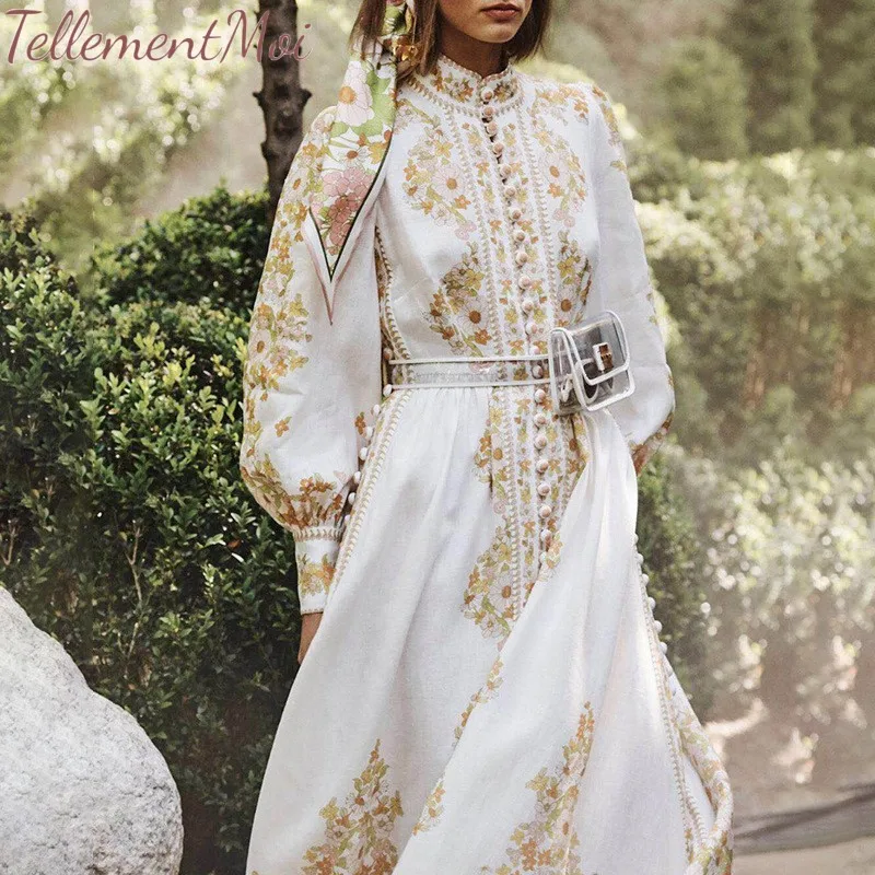 Elegant Floral Printed Women's Dresses Stand Collar Lantern Long Sleeve Vintage Long Dress Vestidos Fashion 2019 Autumn
Elegant Floral Printed Women's Dresses Stand Collar Lantern Long Sleeve Vintage Long Dress Vestidos Fashion 2019 Autumn