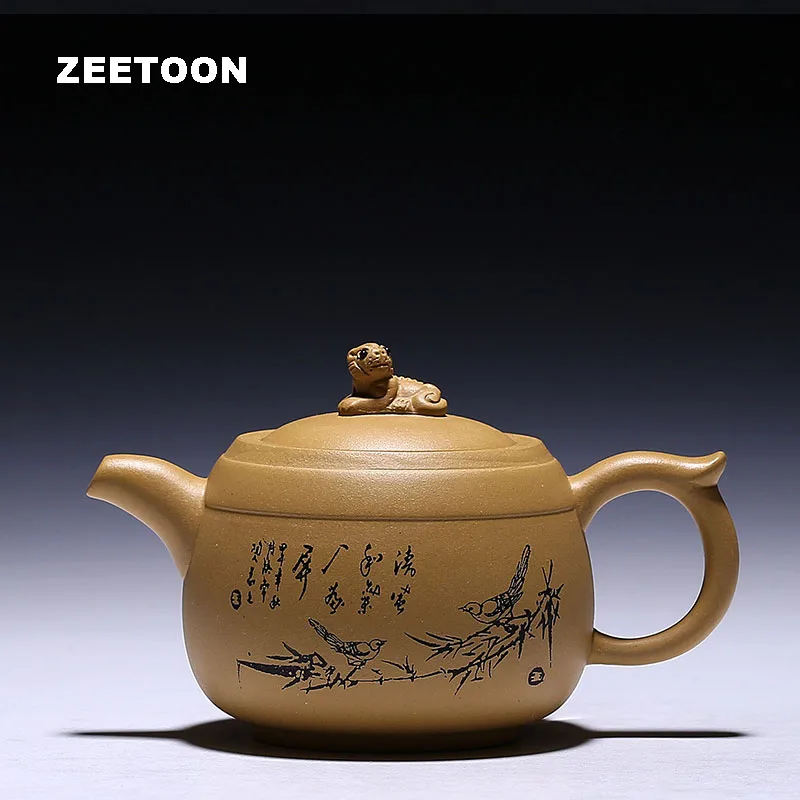 350cc China Healthy Purple Clay Authentic Yixing Teapot Zisha Handmade Kung Fu Tea Set Ceramic Kettle Zisha Brave Troops Tea Pot
350cc China Healthy Purple Clay Authentic Yixing Teapot Zisha Handmade Kung Fu Tea Set Ceramic Kettle Zisha Brave Troops Tea Pot