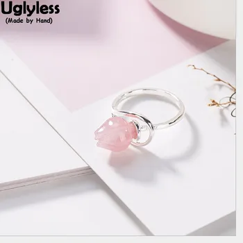 Uglyless 100% Real Solid 925 Sterling Silver Natural Pink Crystal Lotus Flower Rings for Women Strawberry Quartz Bud Open Ring
Uglyless 100% Real Solid 925 Sterling Silver Natural Pink Crystal Lotus Flower Rings for Women Strawberry Quartz Bud Open Ring