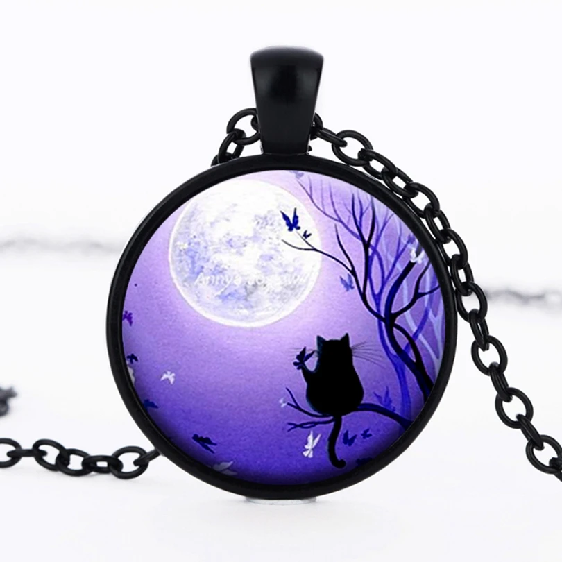 SUTEYI Cute Cat Glass Cabochon Necklace Personality Animal Round Crtstal Pendant Silver Color Necklaces Choker Jewelry Girl Gift
SUTEYI Cute Cat Glass Cabochon Necklace Personality Animal Round Crtstal Pendant Silver Color Necklaces Choker Jewelry Girl Gift