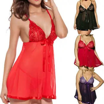 Fashion Women Sexy Underwear Enlarged Size Lace Breathable Nightdress Sleepwear Lingerie
Fashion Women Sexy Underwear Enlarged Size Lace Breathable Nightdress Sleepwear Lingerie