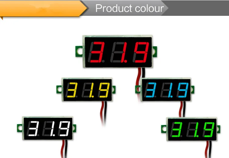 0.28 inch DC LED Digital Voltmeter 0-100V Voltage Meter Auto Car Mobile Power Voltage Tester Detector 12V Red Green Blue Yellow
0.28 inch DC LED Digital Voltmeter 0-100V Voltage Meter Auto Car Mobile Power Voltage Tester Detector 12V Red Green Blue Yellow
