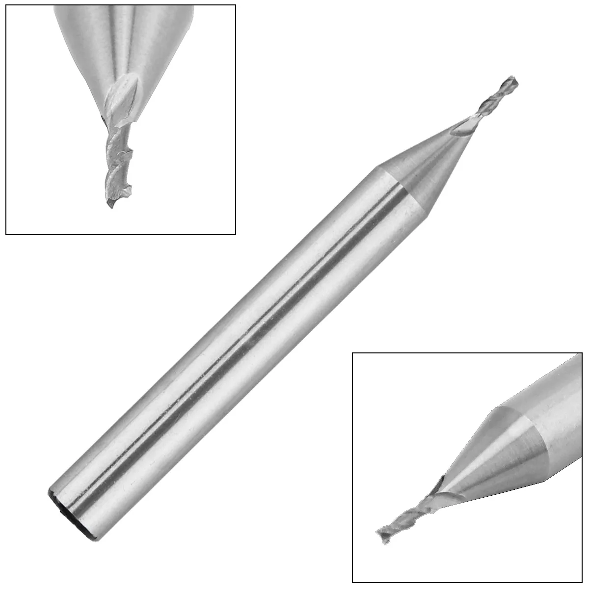 1mm 2 Flute HSS End Mill Cutter with Super Hard Straight Shank for CNC Mold Processing
1mm 2 Flute HSS End Mill Cutter with Super Hard Straight Shank for CNC Mold Processing