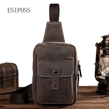 Crazy horse Leather male chest bag Men's Crossbody Bag Cowhide Sling Chest Bag messenger men's moblie phone pocket shoulder bag
Crazy horse Leather male chest bag Men's Crossbody Bag Cowhide Sling Chest Bag messenger men's moblie phone pocket shoulder bag