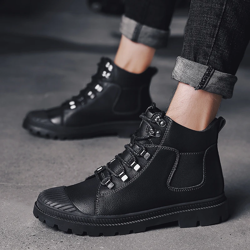 mens casual black breathable genuine leather shoes outdoors platform ankle boots botines hombre zapatos spring autumn man boot
mens casual black breathable genuine leather shoes outdoors platform ankle boots botines hombre zapatos spring autumn man boot