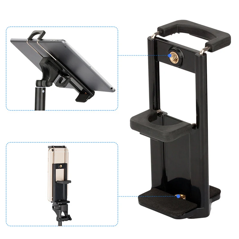 2 In 1 Universal Tablet Phone 1/4" Tripod Mount Clamp Holder Bracket Selfie Clip Tablet Stand Holder
2 In 1 Universal Tablet Phone 1/4" Tripod Mount Clamp Holder Bracket Selfie Clip Tablet Stand Holder