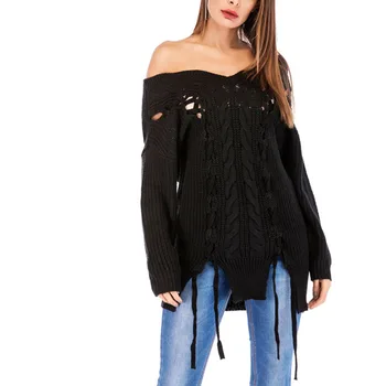 Acrylic Women Sweater 2019 Fashion Loose Hollow Solid Colors V Neck Sweaters Pullovers Knitted Autumn Winter Clothing Pullover
Acrylic Women Sweater 2019 Fashion Loose Hollow Solid Colors V Neck Sweaters Pullovers Knitted Autumn Winter Clothing Pullover