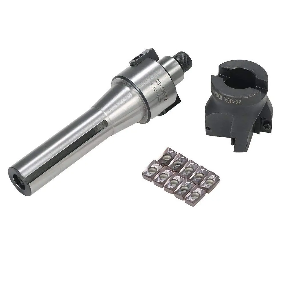 2 inch R8-FMB22 Shank Face Shell Mill Arbor+400R 50MM CNC End Milling Cutter+10pcs/box APMT1604 Carbide Inserts+T15 Wrench CNC
2 inch R8-FMB22 Shank Face Shell Mill Arbor+400R 50MM CNC End Milling Cutter+10pcs/box APMT1604 Carbide Inserts+T15 Wrench CNC