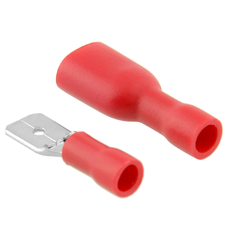 10 pair 6.3MM Male & Female Car Fully Insulated Terminals Auto Wire Terminal Connectors Spade Crimp connector
10 pair 6.3MM Male & Female Car Fully Insulated Terminals Auto Wire Terminal Connectors Spade Crimp connector