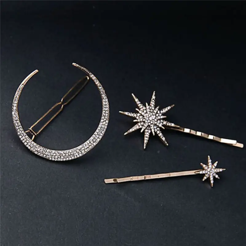 1 PC/3PCs Star Moon Rhinestone Hair Clip Hairpin Women Girls Jewelry Fashion Styling Accessories
1 PC/3PCs Star Moon Rhinestone Hair Clip Hairpin Women Girls Jewelry Fashion Styling Accessories