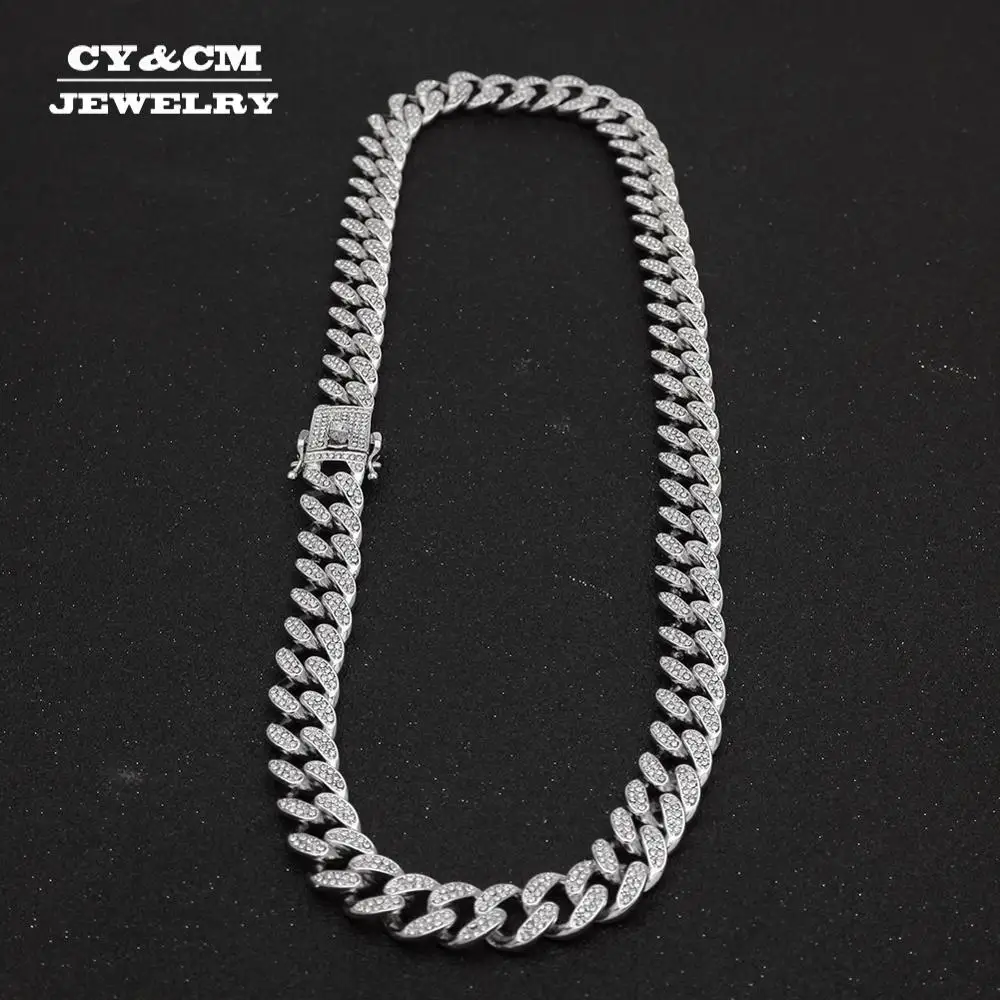 Men's Crystal Cuban Link Chain Hip Hop Long Necklaces for Men Gold Silver Color Heavy Iced Necklace Choker Bling Bling Jewelry
Men's Crystal Cuban Link Chain Hip Hop Long Necklaces for Men Gold Silver Color Heavy Iced Necklace Choker Bling Bling Jewelry