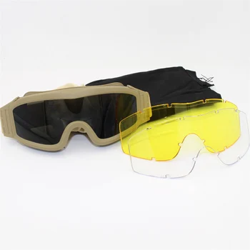 Black Tan Airsoft Tactical Goggles USMC Military Tactics Sunglasses Glasses Army Airsoft Paintball Goggles