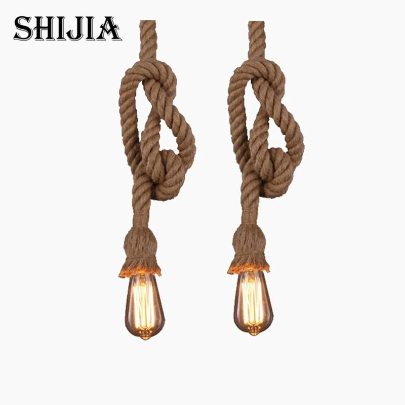 Vintage Hemp Rope Pendant Lights Loft E27 Rope Light Base Indoor Lighting Lamp DIY for Kitchen Cafe Bar Decor Hanglamp
Vintage Hemp Rope Pendant Lights Loft E27 Rope Light Base Indoor Lighting Lamp DIY for Kitchen Cafe Bar Decor Hanglamp