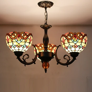 Tiffany flower Mediterranean Stained Glass Suspended Luminaire E27 Chain Pendant lights Parlor Dining Room hanging lighting
Tiffany flower Mediterranean Stained Glass Suspended Luminaire E27 Chain Pendant lights Parlor Dining Room hanging lighting