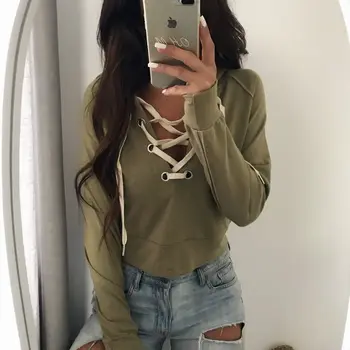 New Fashion Women Girls Casual Long Sleeve Bandage Solid Hoodies Lace-Up Slim Pullover Sweatshirts Hooded Tops Women Clothing
New Fashion Women Girls Casual Long Sleeve Bandage Solid Hoodies Lace-Up Slim Pullover Sweatshirts Hooded Tops Women Clothing