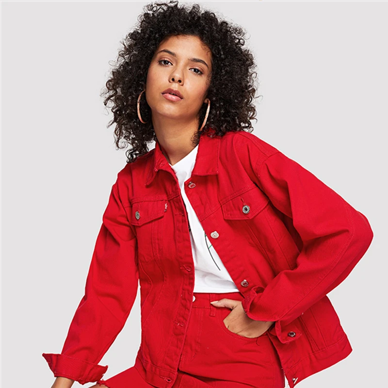 Red Casual Button Denim Jacket Without Skirt 2019 Autumn Women Basic Jacket Long Sleeve Streetwear Girls Jacket Coat
Red Casual Button Denim Jacket Without Skirt 2019 Autumn Women Basic Jacket Long Sleeve Streetwear Girls Jacket Coat