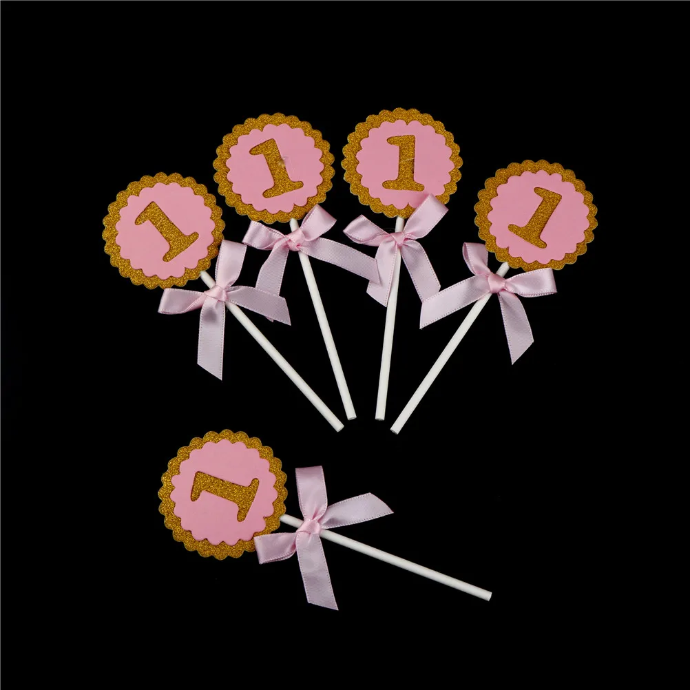 5pcs/lot Round blue&pink Birthday Party Cupcake Toppers Decoration 1 year first Baby Birthday Party DIY Cake Topper Supplies
5pcs/lot Round blue&pink Birthday Party Cupcake Toppers Decoration 1 year first Baby Birthday Party DIY Cake Topper Supplies