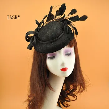 Black Ivory Lace Wedding Hat Feather Bow Fascinator Hat Hair Clip Fashion Headwear For Ladies Cocktail Party Hair Accessories
Black Ivory Lace Wedding Hat Feather Bow Fascinator Hat Hair Clip Fashion Headwear For Ladies Cocktail Party Hair Accessories