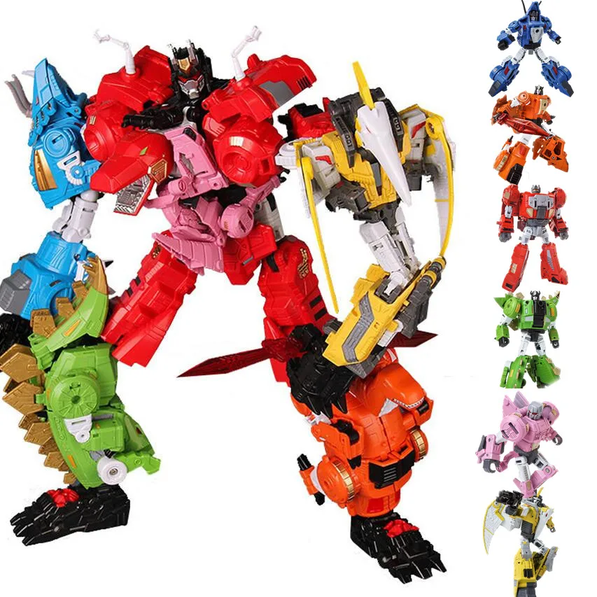 New 6 in 1 Devastator KO G1 Transformation Toy pink red Dinosaur Mode Movie 5 Alloy Anime Action Figure Robot older kids toys
New 6 in 1 Devastator KO G1 Transformation Toy pink red Dinosaur Mode Movie 5 Alloy Anime Action Figure Robot older kids toys