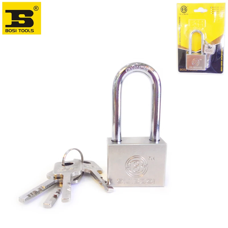 

BOSI 40mm(1.6") long shank brass padlock master lock with 4pc keys