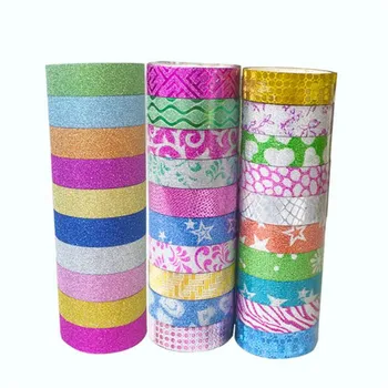 10 Rolls/lot Glitter Solid Washi Tape Sticker PVC Masking Adhesive Office School Students Tape For DIY Decorative Random Color
10 Rolls/lot Glitter Solid Washi Tape Sticker PVC Masking Adhesive Office School Students Tape For DIY Decorative Random Color