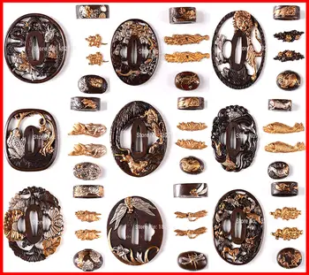 Set Samurai Sword Katana Tsuba Menuki Kashira Fuchi Brass Fittings For Samurai Japanese Knife Wakizashi Tanto Nice Metal Crafts
Set Samurai Sword Katana Tsuba Menuki Kashira Fuchi Brass Fittings For Samurai Japanese Knife Wakizashi Tanto Nice Metal Crafts