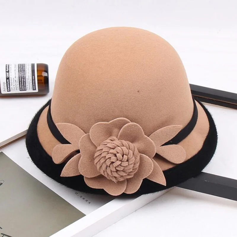 2019 New Winter Women Floral Wool Cap Hats Fedoras Vintage Western Bucket Hats 10 Colors Warm Female Bowler Hats H3
2019 New Winter Women Floral Wool Cap Hats Fedoras Vintage Western Bucket Hats 10 Colors Warm Female Bowler Hats H3