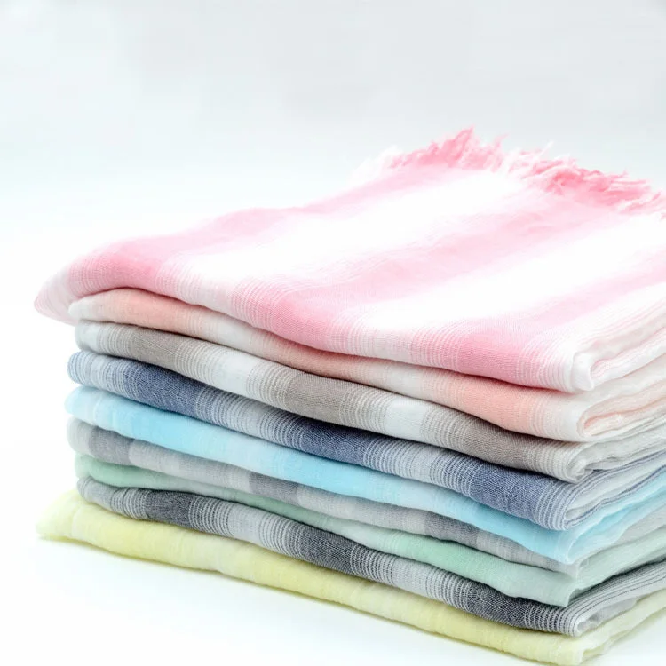 2015 Women Ombre Striped Pattern Viscose Cotton Fringe Scarf Shawls Wraps Hijabs 5Colros 10pcs/Lot
2015 Women Ombre Striped Pattern Viscose Cotton Fringe Scarf Shawls Wraps Hijabs 5Colros 10pcs/Lot