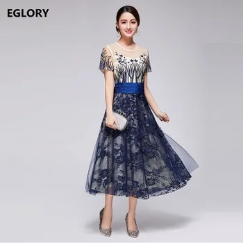 2018 Summer Party Runway Dress Women O-Neck Exquisite Mesh Embroidery Short Sleeve Large Swing Mid-Calf Length Dress De Novia
2018 Summer Party Runway Dress Women O-Neck Exquisite Mesh Embroidery Short Sleeve Large Swing Mid-Calf Length Dress De Novia