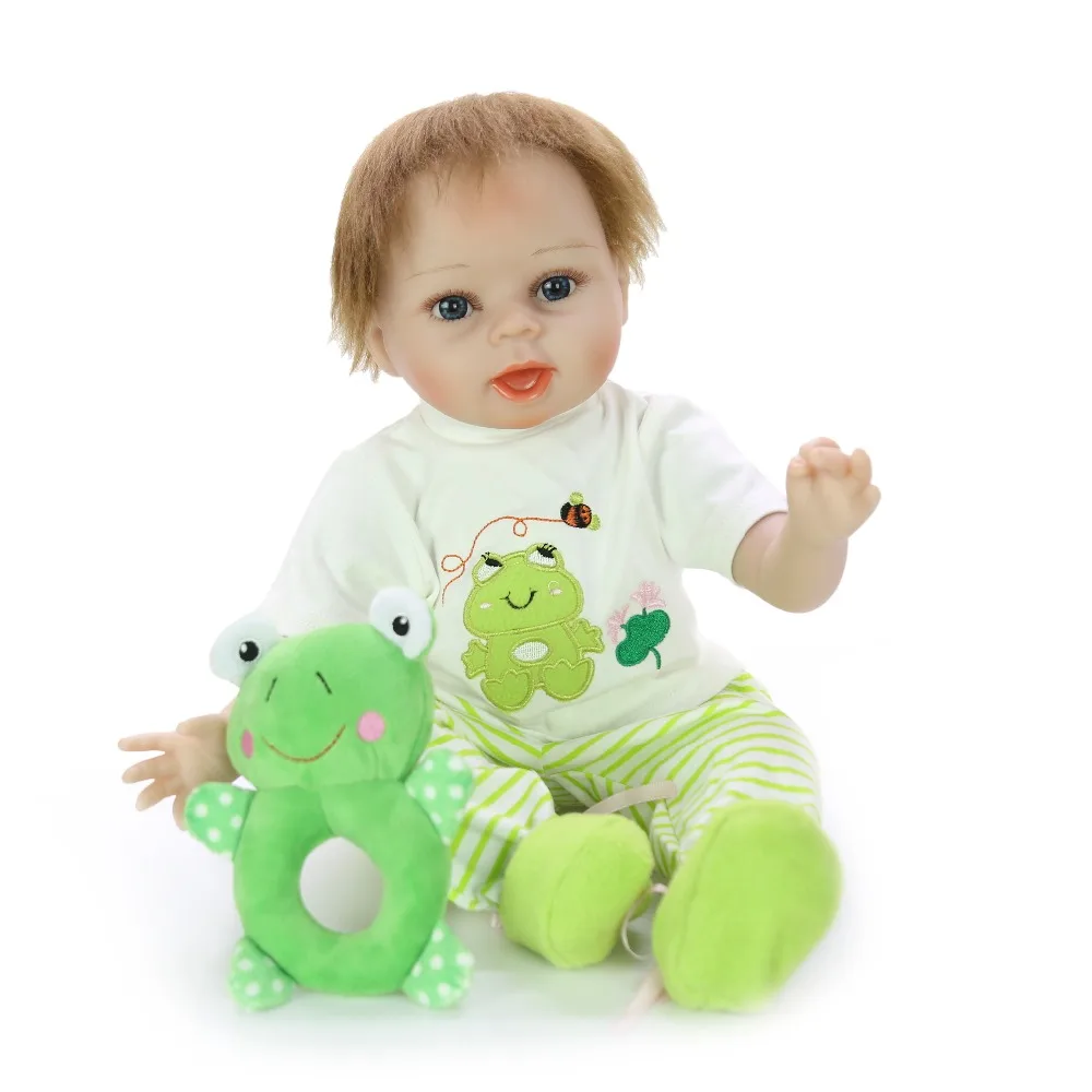 Cute smile Newborn Silicone Bebe Doll Reborn 22 Inch Realistic soft cotton body Doll Reborn Baby Simulator Dolls For Girls Toys
Cute smile Newborn Silicone Bebe Doll Reborn 22 Inch Realistic soft cotton body Doll Reborn Baby Simulator Dolls For Girls Toys