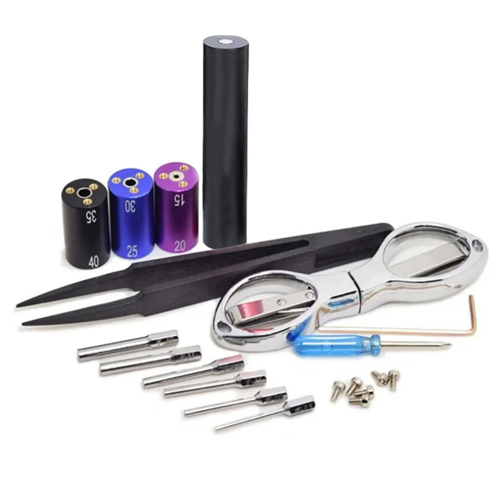 6 in 1 Coil Jig Coiler Heating Wire Wick DIY Tool kits Pliers Ceramics Tweezers Coil Jig Vape Pen For DIY RDA RBA Atomizer Mod
6 in 1 Coil Jig Coiler Heating Wire Wick DIY Tool kits Pliers Ceramics Tweezers Coil Jig Vape Pen For DIY RDA RBA Atomizer Mod