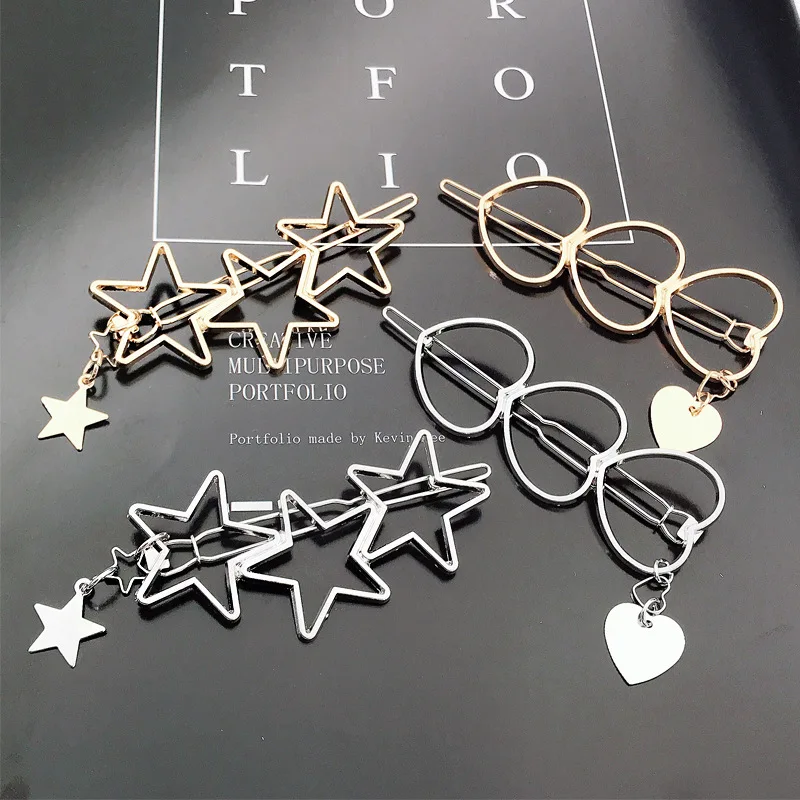 Fashion new girl love five-pointed star alloy clip bangs clip adult simple hollow hairpin clip child woman Hair Accessories
Fashion new girl love five-pointed star alloy clip bangs clip adult simple hollow hairpin clip child woman Hair Accessories