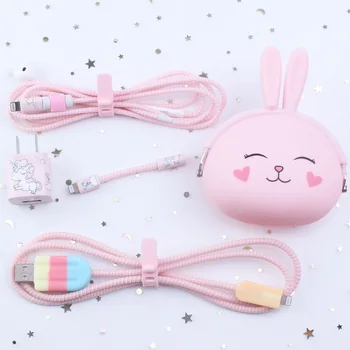 Cute Cartoon USB Cable Earphone Protector Set With Cable Winder Stickers Spiral Cord Protector For iPhone 6 6s 7 8 Plus X XR
Cute Cartoon USB Cable Earphone Protector Set With Cable Winder Stickers Spiral Cord Protector For iPhone 6 6s 7 8 Plus X XR