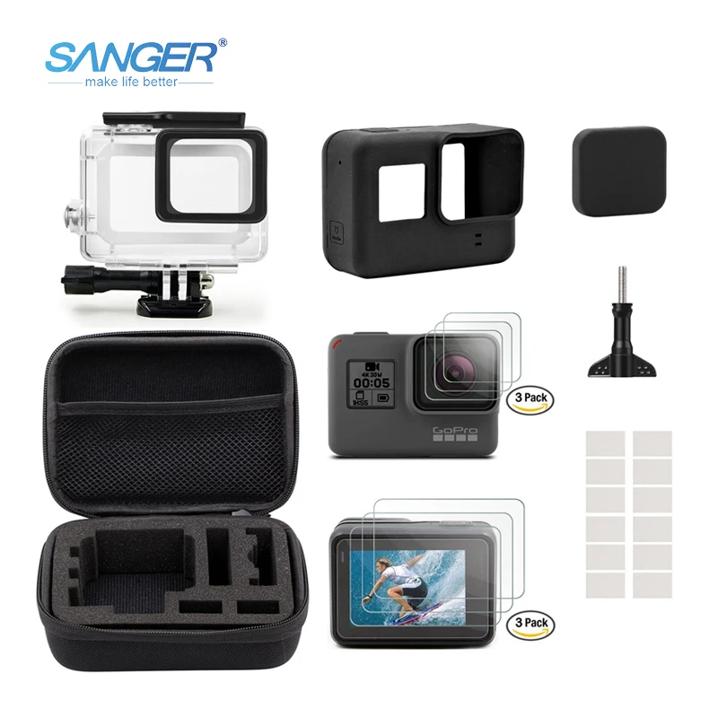 SANGER for GoPro Accessories Starter Kit Small Bag Housing Case Screen Protector Silicone Protective Lens Cover for Go Pro Hero5
SANGER for GoPro Accessories Starter Kit Small Bag Housing Case Screen Protector Silicone Protective Lens Cover for Go Pro Hero5