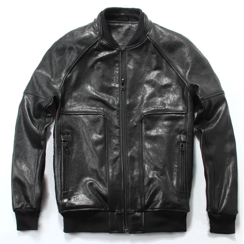 2018 men's fashion genuine leather baseball jacket natural soft sheepskin casual leather coat men slim fit pilot jacket for men
2018 men's fashion genuine leather baseball jacket natural soft sheepskin casual leather coat men slim fit pilot jacket for men