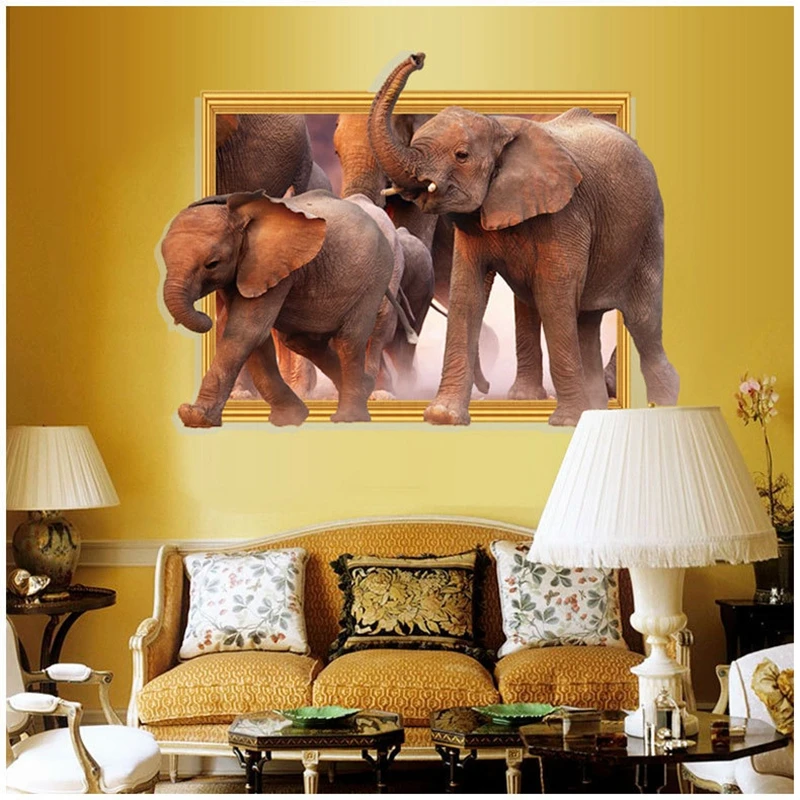 New Arrival 3D Wall Stickers African Elephant Stickers Removable Diy Vinyl Quote Home Decoration Mural Posters 60X90cm CP0416
New Arrival 3D Wall Stickers African Elephant Stickers Removable Diy Vinyl Quote Home Decoration Mural Posters 60X90cm CP0416
