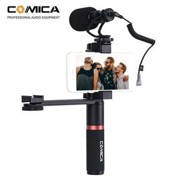 CoMica Smartphone Video Kit with Cardioid Directional Video Microphone Phone Holder Ordinary Handle Grip Connecting Rod
CoMica Smartphone Video Kit with Cardioid Directional Video Microphone Phone Holder Ordinary Handle Grip Connecting Rod