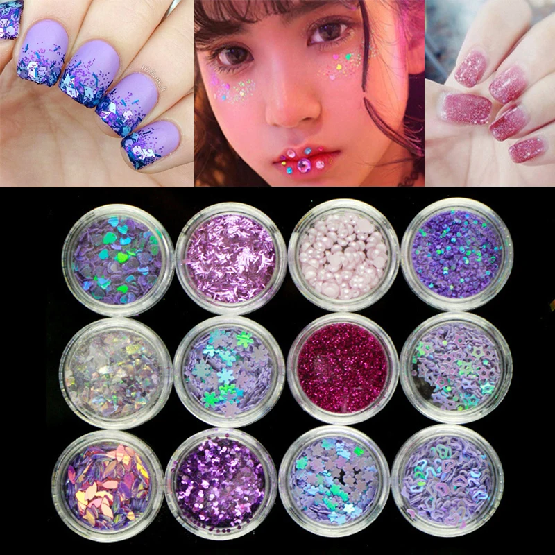12 Pcs/set Body Glitter Powder Festival Party Nail Art Face EyeShadow Body Painting Sequins Decorations Glitter Tattoo Roots
12 Pcs/set Body Glitter Powder Festival Party Nail Art Face EyeShadow Body Painting Sequins Decorations Glitter Tattoo Roots