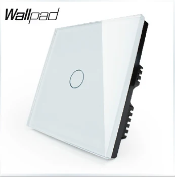 

BIG SALES Touch Switch 1 gang 1 way Wallpad Luxury White Glass Switch On,LED Wall Light touch Control switch,110~250V,VL-C301-61